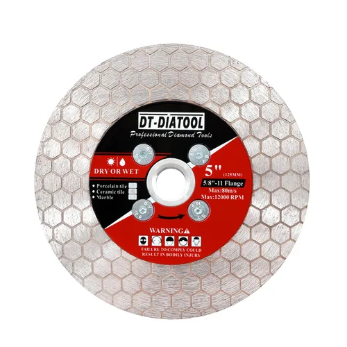 Miniatura 15 de DT-DIATOOL Disco de corte de azulejos de hoja de sierra de diamante de 4 pulgadas para amoladora angular de eje de 7/8 "- 5/8" para cortar