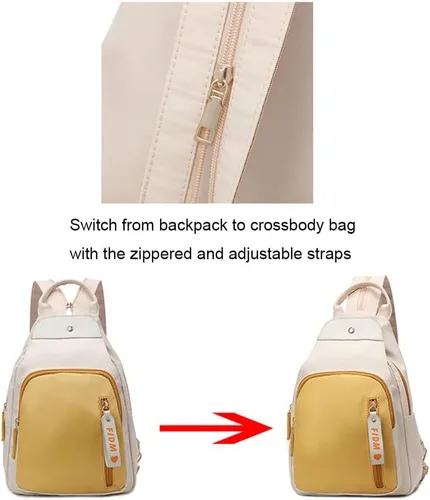 Miniatura 5 de zhongningyifeng Mochila pequeña para mujer, mini mochila de viaje de nailon, bolsa de hombro, bonita y ligera para mujer
