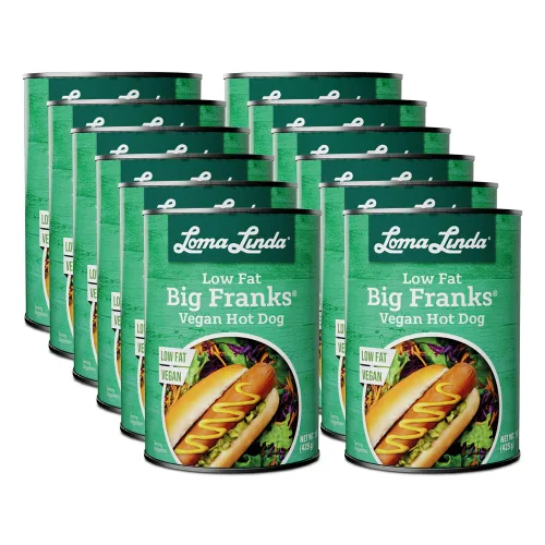 Loma Linda, Carnes a base de plantas (Big Franks®, bajas en grasa, 20 onzas), paquete de 12