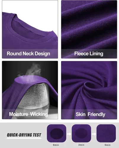 Miniatura 5 de MEETWEE Ropa interior térmica para mujer, conjunto de capa base cálida de invierno superior e inferior, equipo de esquí para clima frío con forro