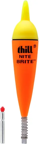 Thill Nite Brite - Flotador iluminado súper brillante de larga duración, funciona como un flotador deslizante o fijo Rojo