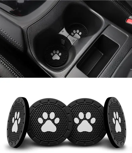 Miniatura 16 de 4 paquetes de posavasos para coche, portavasos universales con bandera americana de silicona antideslizante, accesorios para el interior del coche