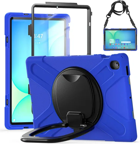 Miniatura 73 de 360 Rotation Case for Galaxy Tab ActivePro/Tab Active4 Pro/Active 5 Pro 10.1" Sturdy Cover Rotate Ring Stand Shoulder Carrying Strap Hand Strap