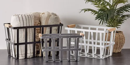 Miniatura 7 de DII Urban - Cesta de metal contemporánea, galvanizado, juego de cestas, 3 piezas