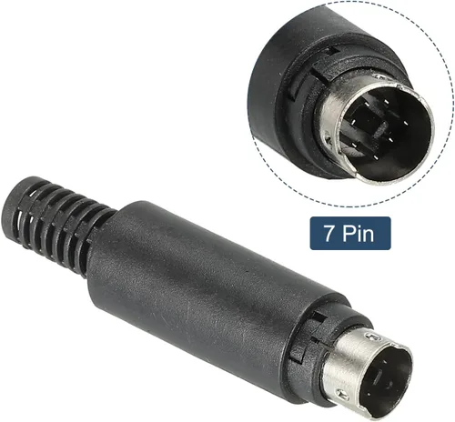Miniatura 4 de PATIKIL S-Video DIN - Mini enchufe macho de 3 pines para TV, reproductor de DVD, paquete de 2