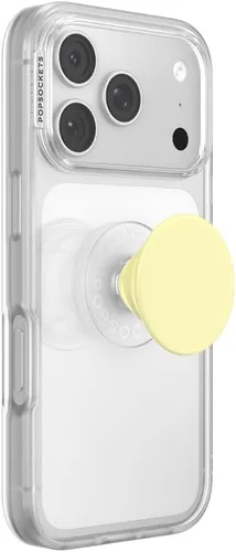 PopSockets PopTop, agarre adhesivo para teléfono con parte superior intercambiable, amarillo - amarillo mantequilla