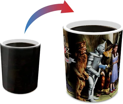 Miniatura 2 de Morphing Mugs Wizard of Oz - Taza de cerámica para el 75 aniversario (bruja fundida), color negro