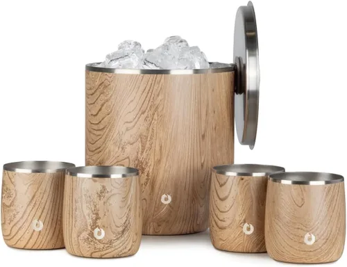 Miniatura 17 de SNOWFOX Vasos Whiskey Rocks de acero inoxidable con aislamiento al vacío de alta calidad, juego de 2, Old Fashioned, whisky, vasos lowball, elegante