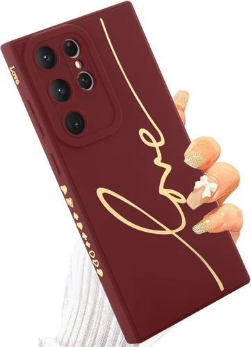 Miniatura 26 de Funda para Samsung Galaxy S22, Diseño Gráfico de Carta de Amor con Lindo Chapado en la Parte Trasera con Protección de Cubierta de Cámaras con Lente