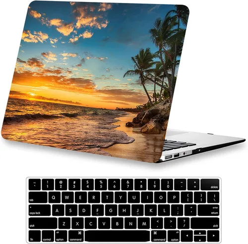 Miniatura 17 de Compatible con Funda para MacBook Air de 13 Pulgadas con Diseño de Cocodrilo 2021 2020 2019 2018 M1 A2337 A2179 A1932, Texturizada Elegante Lujosa