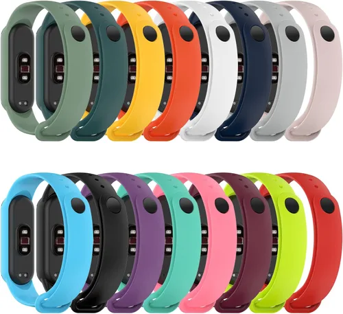 Miniatura 6 de hengkang Compatible con Amazfit Band 5/Xiaomi Mi Band 6/Mi Band 5, correas de repuesto ajustables de silicona deportiva para Amazfit Band 5, Mi Band