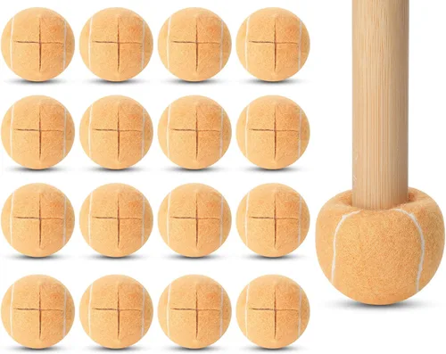 24 pelotas de tenis precortadas para patas de muebles y sillas de protección del suelo, escritorios, pelotas de tenis para sillas, pies, fundas de