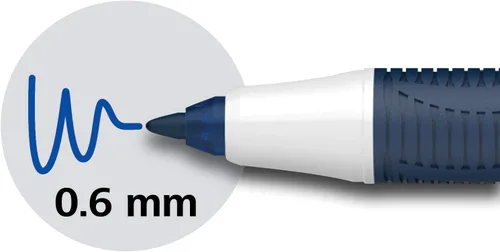 Miniatura 5 de Schneider One Change 183703 - Bolígrafo de punta ultra suave de 0.024 in, barril azul/blanco, tinta azul, caja de 5 bolígrafos