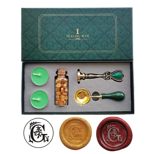 Miniatura 15 de Fancy Letters S - Juego de sellos de cera personalizados, sello de cera para tarjetas de cartas invitaciones letras S