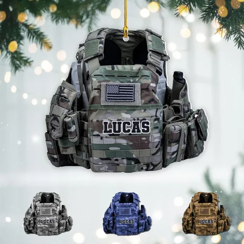 Miniatura 15 de Adornos de Navidad del ejército estadounidense, adorno de veterano para hombres y mujeres, adornos patrióticos para decoración de árbol de Navidad