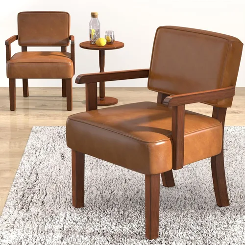 Miniatura 18 de FAGAGA Juego de 2 Sillas de Acento con Mesa, Sillas de Sala de Estar con Asiento y Reposabrazos VelvetSoft para Sala de Estar Dormitorio Sala