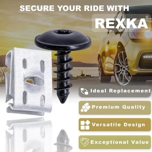Miniatura 4 de Rexka 15 juegos de T25 M5 clips de tornillo de protección contra salpicaduras de parachoques para VW N90974701 N90959101