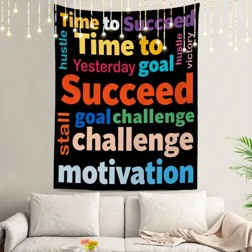 Miniatura 65 de Shrahala Tapiz de pared cristiano con palabras blancas, palabras de Navidad, escuela, Jesús, Biblia, adoración de la Biblia, tapiz grande