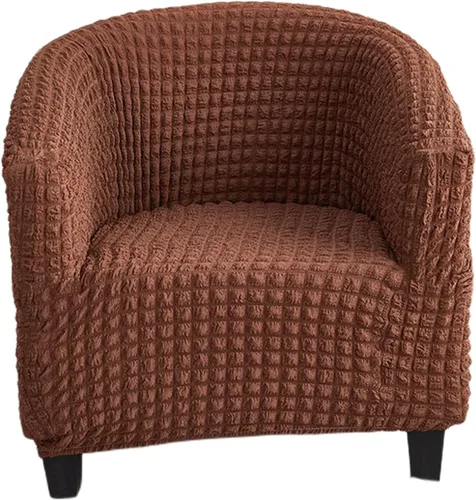 Miniatura 11 de OQHAIR Funda para silla de club de jacquard elástico, 1 pieza, antideslizante, lavable a máquina, funda para silla de club, funda antiarañazos