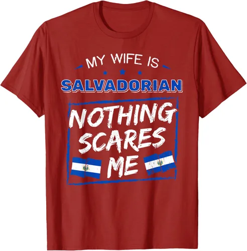 Miniatura 76 de Camiseta con la bandera de raíces salvadoreñas de El Salvador My Wife Is Salvadoran Roots, Negro