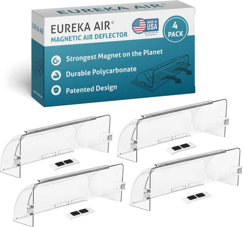 Miniatura 8 de Eureka Air Deflector de ventilación – Redirige el flujo de aire – Se adapta a registros de ventilación de 10 a 14 pulgadas de ancho para pisos