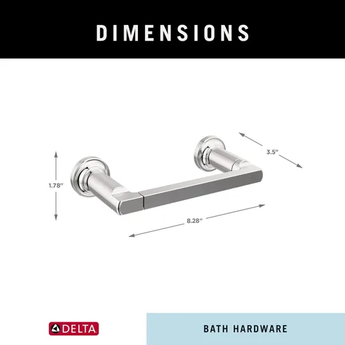 Miniatura 6 de Delta Soporte de papel higiénico giratorio Cromo pulido Soporte de pared Accesorios de baño Tetra