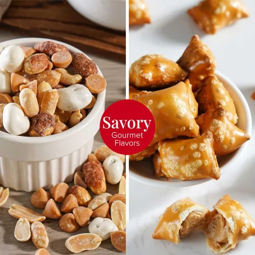 Miniatura 4 de Broadway Basketeers Gourmet - Torre de regalo con un surtido de chocolate, aperitivos, dulces, galletas y tuercas