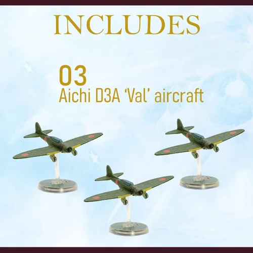 Miniatura 2 de Wargames Delivered - Warlord Games Blood Red Skies - Aichi D3A 'Val' & Nakajima B5N 'Kate' Escuadrón Escala 1/200, Kit de avión modelo para el juego
