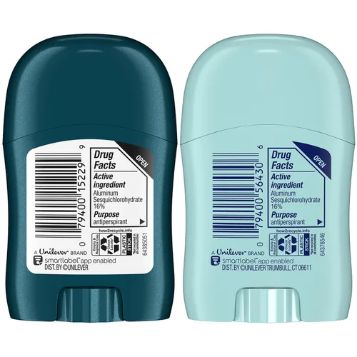 Miniatura 2 de Degree Desodorante de viaje, paquete de 72 (36 Cool Rush + 36 Shower Clean) – 72H Body Heat Activado Mini Antitranspirante, 0.5 oz Ea