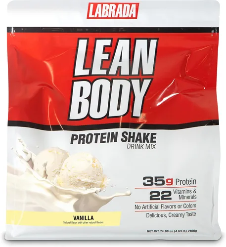 Miniatura 21 de Labrada Nutrition Batido de reemplazo de comida con alto contenido de proteínas para cuerpo delgado, vainilla, envase de 2.47 lb El empaquetado