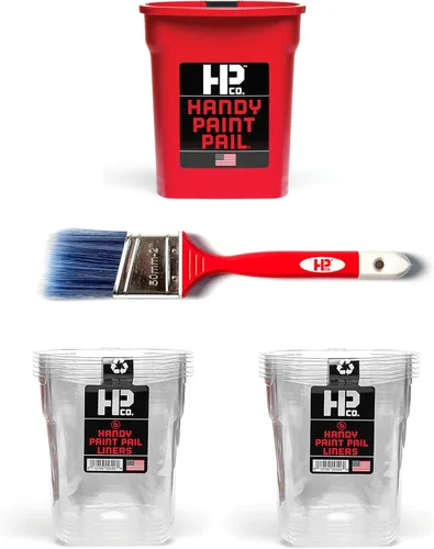 El Paquete de Ensueño del Pintor Activo: Combo Práctico de Balde de Pintura y Forro + Pincel Gratis Rojo