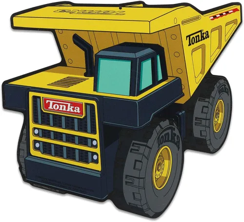Miniatura 15 de Hasbro Tonka Tough Dump Truck - Letrero de metal para colgar – Divertida decoración de pared Tonka para dormitorio de niños o sala