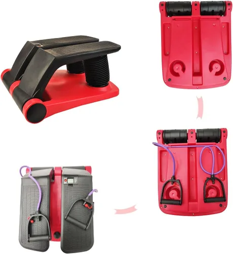 Miniatura 4 de INTBUYING Máquina de fitness escalador paso a paso con bandas resistentes, equipo de ejercicio portátil para escaleras, cardio, de bajo impacto