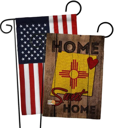 Miniatura 4 de State New Mexico Home Sweet Garden Flags 2pcs Pack Americana States USA American Territories Republic Country Particular Area Small Decorative Gift