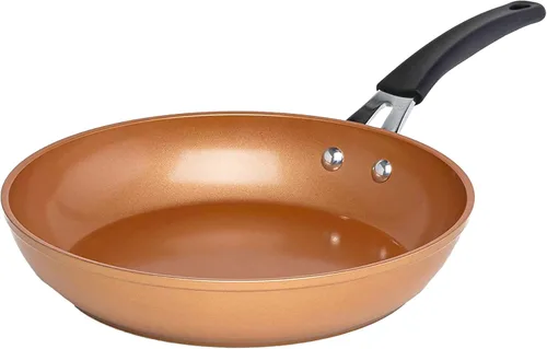 Miniatura 12 de Ecolution Cerámica de titanio, fácil de limpiar, mango de silicona antiadherente que se mantiene fresco, sartén de 11 pulgadas, cobre