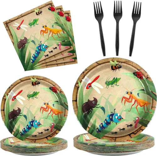 Miniatura 50 de 100 piezas de platos y servilletas para fiesta mexicana, suministros de fiesta Mayo México, vajilla mexicana, juego de vajilla, decoraciones