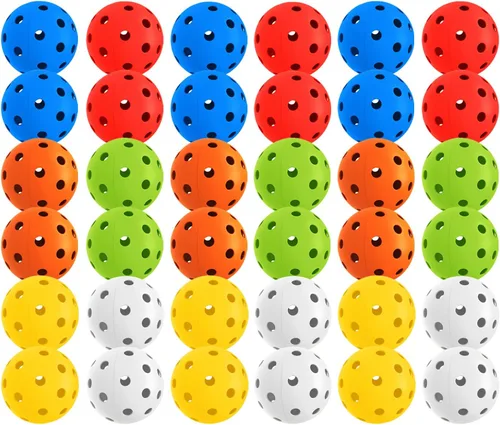 Miniatura 28 de Paquete de 6 pelotas de pickleball deportivas para exteriores - 40 pelotas de pickleball - Bolas de pickleball de EE. UU. aprobadas por USAPA