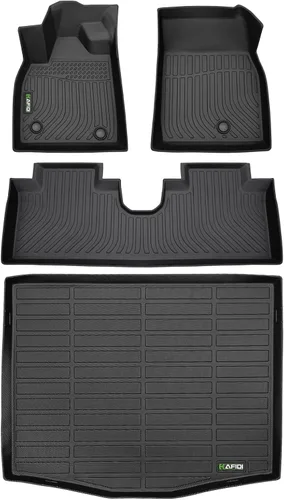 Miniatura 68 de HAFIDI® - Tapetes para auto con almacenamiento debajo del asiento, para todo clima, antideslizantes, de elastómero termoplástico, para la primera