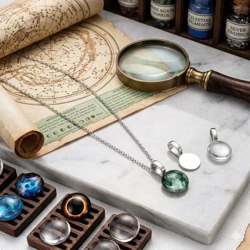 Miniatura 9 de OBSEDE 120 piezas de pegamento en fianzas para hacer joyas, colgante, collar, aretes, abalorio, cuchara, ovalado, rectangular, corazón
