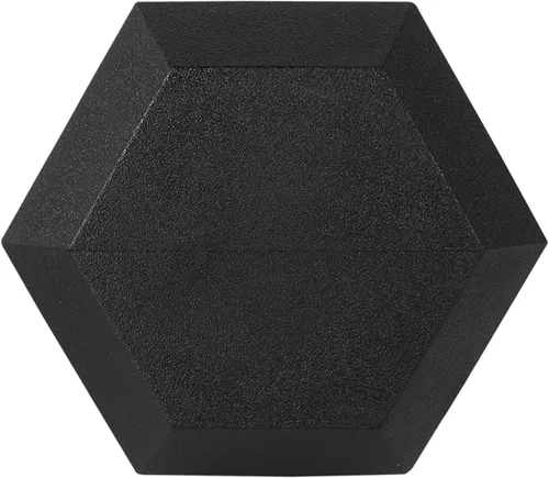 Miniatura 6 de WF Athletic Supply - Juego de mancuernas hexagonales con revestimiento de goma y peso de 5 a 25 libras, incluye un soporte de almacenamiento