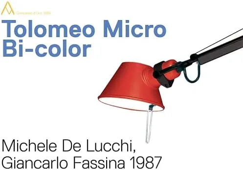 Miniatura 4 de Artemide Tolomeo Micro Bicolor Ajustable Sobremesa Edición Limitada - Nero/Corallo