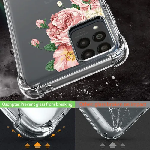 Miniatura 3 de Osophter Funda para Revvl 6 Pro 5G, transparente con protector de pantalla, TPU absorción de golpes, flexible para teléfono celular T-Mobile T Phone