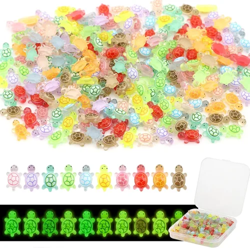 Miniatura 13 de 120 piezas Mariposas Luminosas Mini, Miniaturas de Mariquitas en Resina, Figuras de Animales que Brillan en la Oscuridad para Jardín de Hadas, Casa