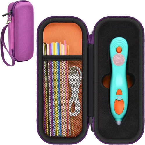 Miniatura 5 de GWCASE Funda compatible con 3Doodler Start+ Essentials Juego de bolígrafos 3D para niños, organizador de almacenamiento de bolígrafos 3D, soporte