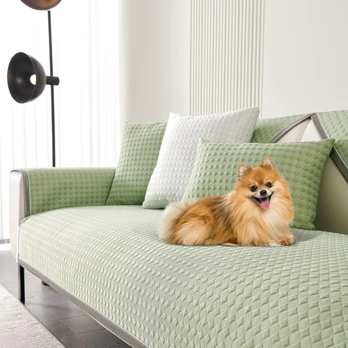 Miniatura 12 de OTOB Funda refrescante para sofá de perro de fibra de seda de hielo, protector de sofá lavable y antideslizante, tapete suave para cama de perro