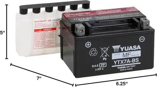 Miniatura 3 de Yuasa YUAM32X7A YTX7A-BS, batería.