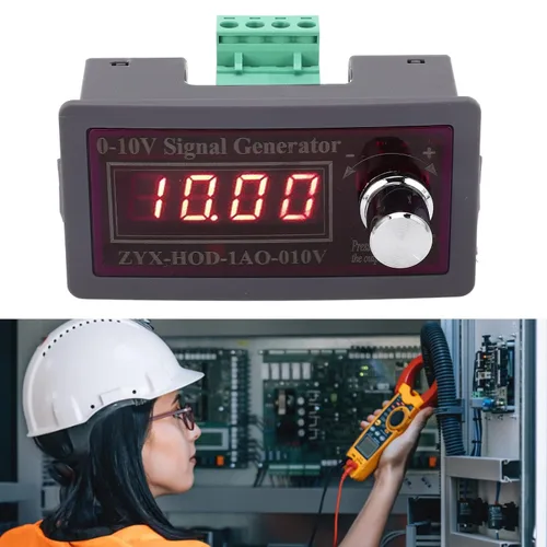 Miniatura 4 de Simulador analógico de voltaje 0-10V, generador ajustable ABS módulo de vivienda Medidor de control de frecuencia para pruebas de dispositivos PLC