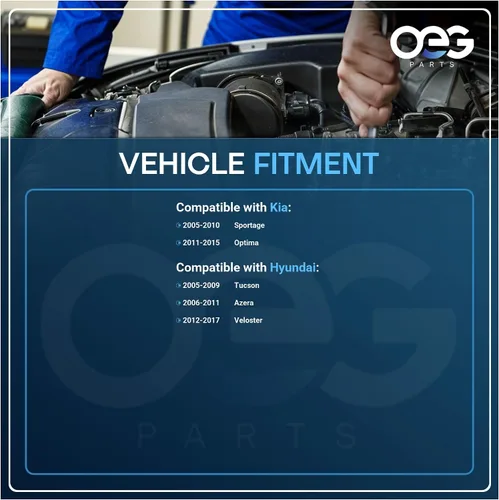 Miniatura 4 de OEG Parts - Motor de limpiaparabrisas delantero compatible con Kia Sportage 2005-2010, Optima 2011-2013, Hyundai Tucson 2005-2009, 98110-1F000