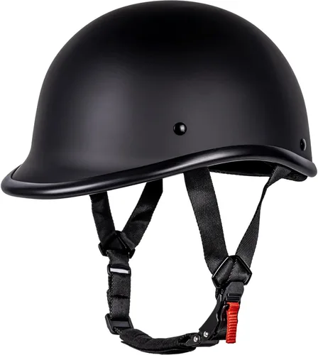 Miniatura 11 de Medio casco de motocicleta de estilo retro, diseño clásico, medio casco de motocicleta, certificado por DOT