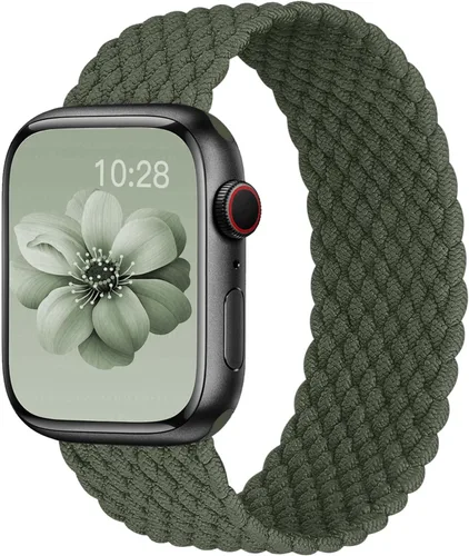 Miniatura 38 de Correa trenzada Solo Loop para Apple Watch de 40 mm, 42 mm, 41 mm, 38 mm, 44 mm, 46 mm, 45 mm Ultra/3 2 49 mm para hombres/mujeres, correa de nylon